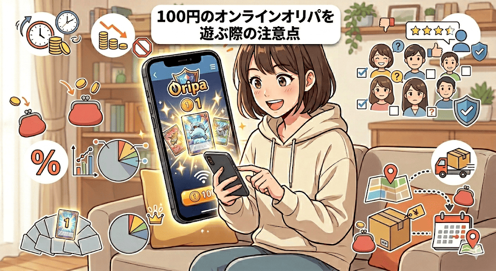 100円のオンラインオリパを遊ぶ際の注意点